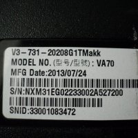 Acer Aspire V3–731/VA70, снимка 5 - Части за лаптопи - 31630282