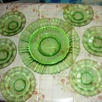 Сервиз тортени чинии в зелено - само 23 лв., снимка 5 - Чинии - 40842940