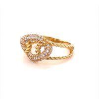 Златен дамски пръстен 2,37гр. размер:56 14кр. проба:585 модел:16561-3, снимка 2 - Пръстени - 40606003
