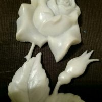 Малко пано ,,Бяла роза,,, снимка 4 - Декорация за дома - 31336856