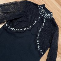 Дамска блуза с перли, снимка 2 - Блузи с дълъг ръкав и пуловери - 38975531