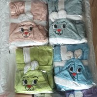 Детски хавлиени халати за баня със качулка от 100% памук. , снимка 1 - Хавлии и халати - 39241266