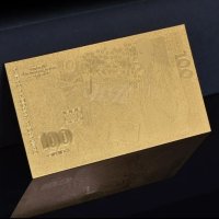 Банкнота 100 лева със позлатено покритие, снимка 2 - Нумизматика и бонистика - 40597066