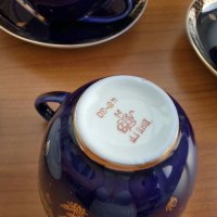 Руски чаши за чай кафе кобалт лфз, снимка 7 - Антикварни и старинни предмети - 33760915