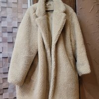 H&M oversized пухено палто,бежево, снимка 14 - Палта, манта - 39603398