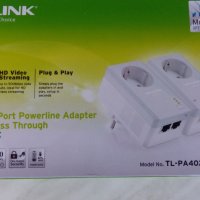 TP-Link TL-PA4020P KIT, Powerline интернет по домашната електрическа мрежа, адаптер в отлично състоя, снимка 1 - Мрежови адаптери - 38273363