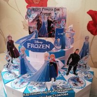 Картонена торта Замръзналото кралство Frozen , снимка 3 - Други - 27734918