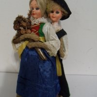 № 6833 стара кукла   - височина 19 см   - синтетика , текстил , снимка 2 - Други ценни предмети - 39759446