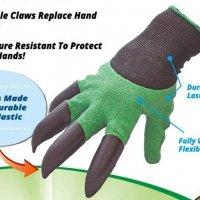 Градинарски ръкавици Garden Genie Gloves, Комплект 2 бр., с нокти, Черно/Зелени, снимка 5 - Градински инструменти - 29882741