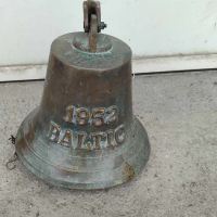 Стара бронзова камбана за врата 1952г, снимка 4 - Антикварни и старинни предмети - 44653843