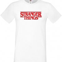 Мъжка тениска Stranger Things Logо,Филм,Сериал,, снимка 2 - Тениски - 37568267