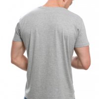 Нова мъжка сива тениска с трансферен печат Голяма котва, морска, снимка 9 - Тениски - 29954045