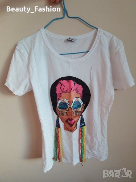 Бяла дамска тениска, снимка 1