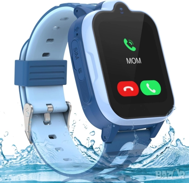 Детски 4G смарт часовник с GPS проследяване, обаждания, SOS бутон, снимка 1