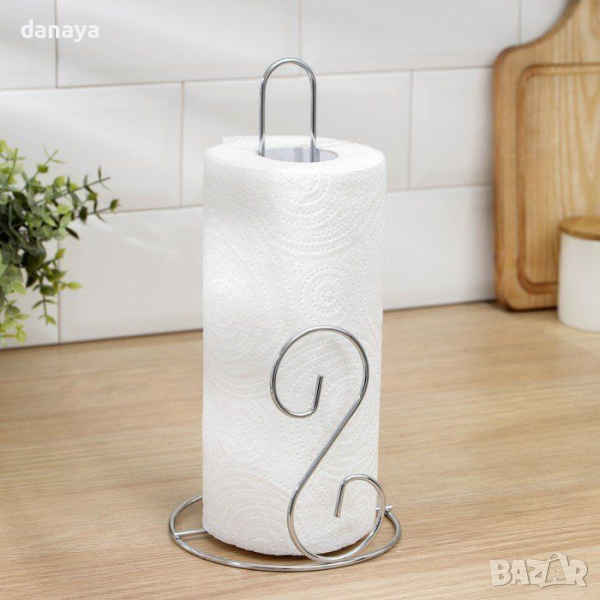 4576 Метална поставка за кухненска хартия, снимка 1