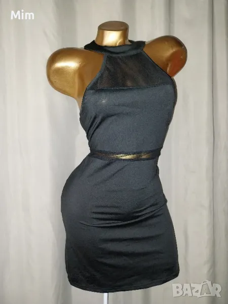  XXL Черна,еластична, къса рокля, снимка 1