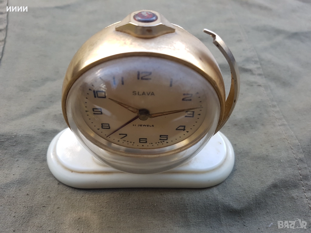 Часовник будилник Слава глобус, снимка 1
