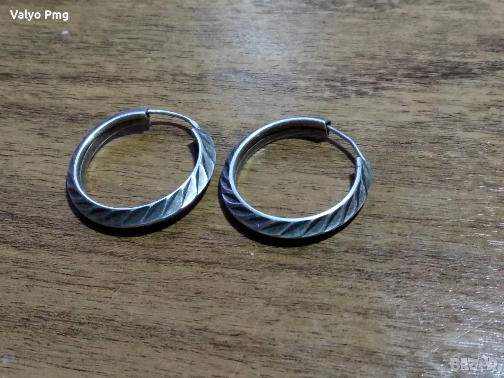 Сребърни обеци, снимка 1