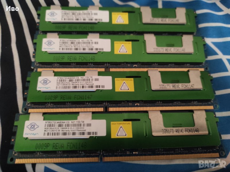 RAM памет Nanya DDR3 8GB с ECC за работна станция/сървър с охлаждане, снимка 1