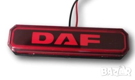 Габарити Лед Неон DAF ДАф червен,оранжев,бял лого 12/24V, снимка 1
