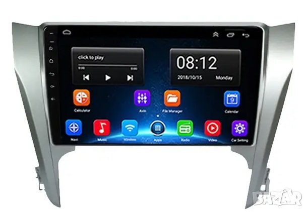 Мултимедия за Toyota Camry, 2 DIN, MP3 плеър с Екран 10”  с Android, Навигация, Двоен дин, дисплей, снимка 1