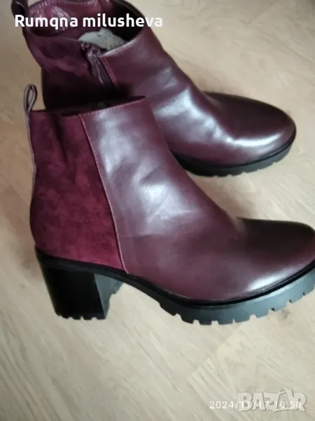 Боти бордо 40номер, снимка 1