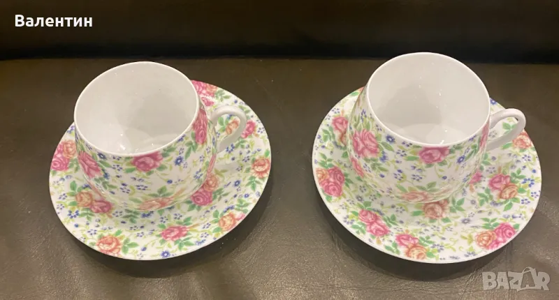 Чешки сервиз за кафе за 2 човека. Фин ”костен” порцелан., снимка 1