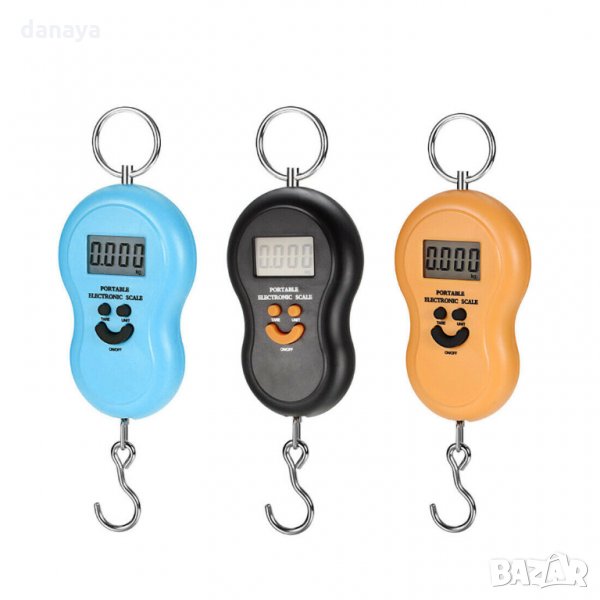 1914 Преносим електронен кантар с кука електронна везна до 50кг, снимка 1