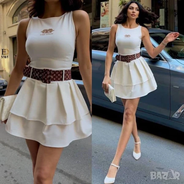 рокля с колан louis vuitton, снимка 1