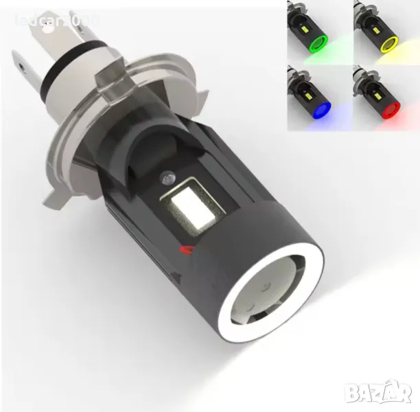 Лед Крушка H4 за Мотоциклети Angel Eyes, снимка 1