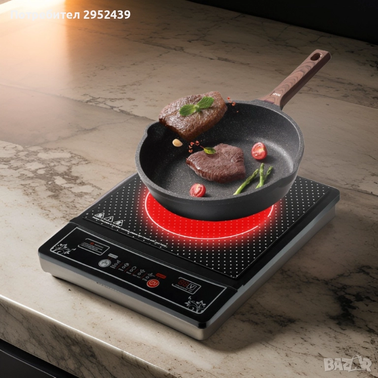 Единичен индукционен котлон Cheffinger CF IND200 2000W, снимка 1