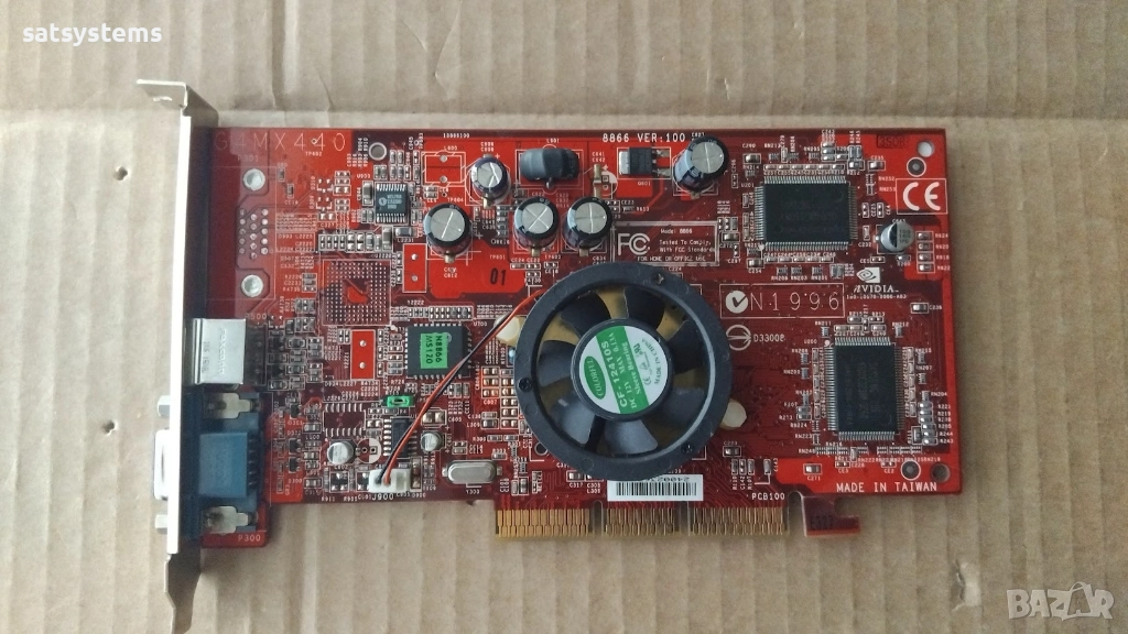 Видео карта NVidia GeForce 4 MSI G4MX440 ( MS-8866 Ver:100) 64MB DDR 128bit AGP, снимка 1