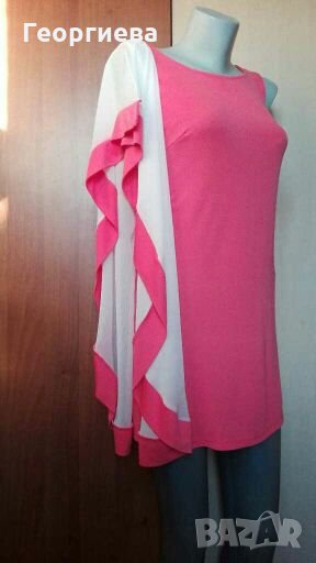 Прекрасна италианска рокля, цвят корал🍀👗M, M/L🍀👗арт.636, снимка 1