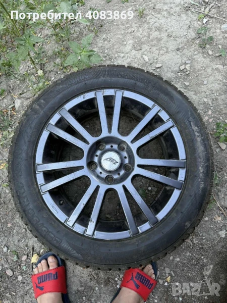 Джанти с зимни гуми за Бмв 225-55-17, снимка 1