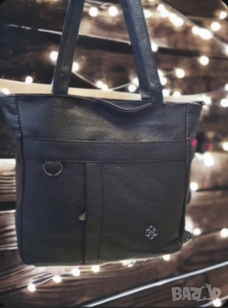 Шикозна дамска чанта от естествена кожа, снимка 1