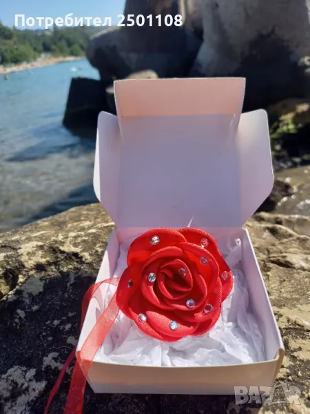 Чокър роза с камъчета, снимка 1