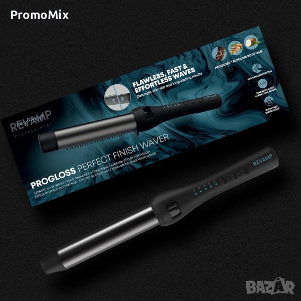 Маша за коса Revamp ‎TO-1500-EU 32 mm 195W керамична маша преса за вълни къдрици, снимка 1