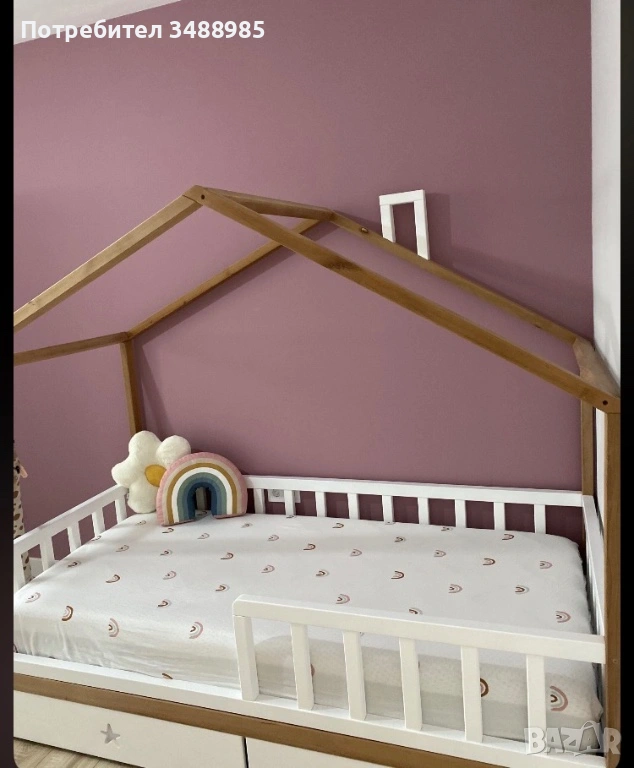 Детско легло тип монтесори, снимка 1