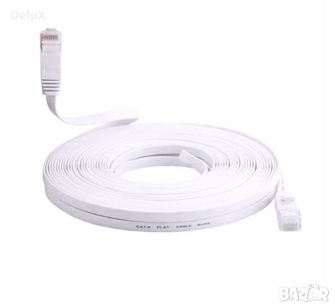 Кабел мрежов Alien, плосък, UTP, LAN, PATCH, RJ45 8pin(м), CAT6, 20m, снимка 1