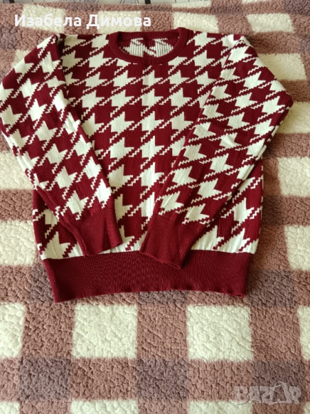 Плетен дамски пуловер, снимка 1