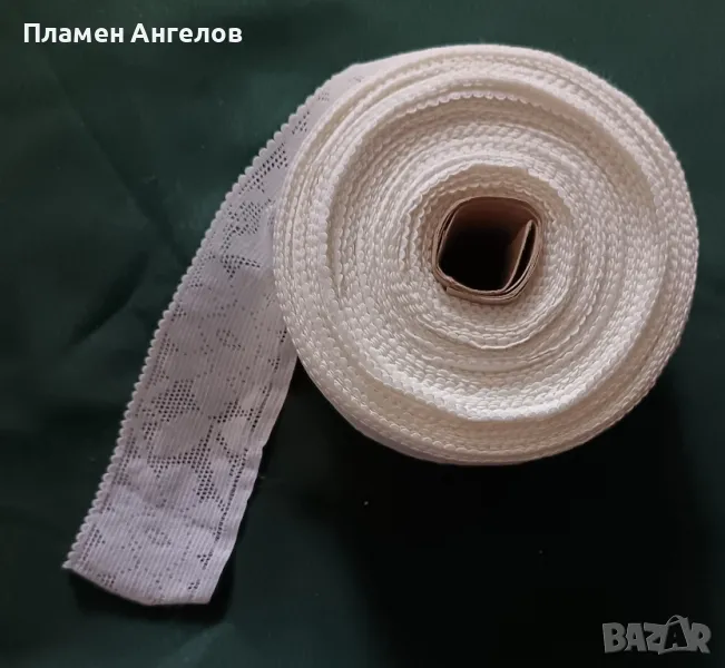 Дантела-еластична ликра, коприна, снимка 1