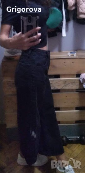 Черни дънки,висока талия ,чарлстон, Bershka, снимка 1