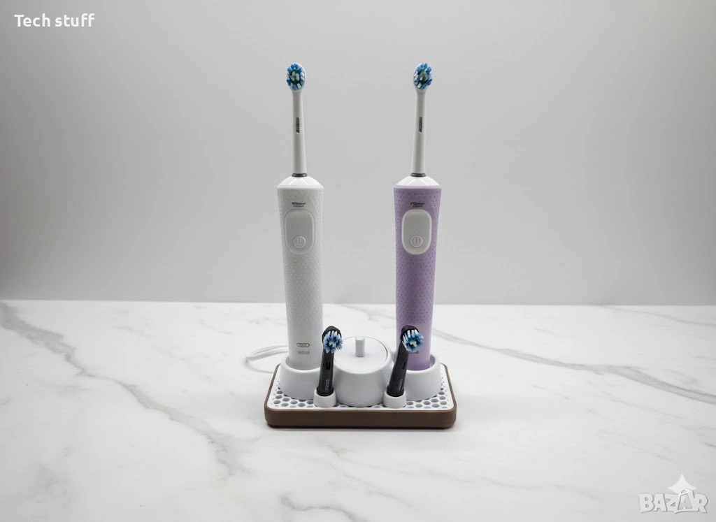 Двойна поставка за електрически четки за зъби Oral B, снимка 1