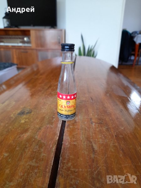 Стара бутилка от ракия Olympic, снимка 1