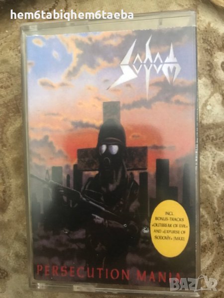 РЯДКА КАСЕТКА - SODOM - Persecution Mania + Bonus Tracks : Outbreak of Evil + Expurse of Sodomy EP, снимка 1