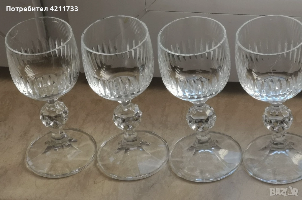 5 кристални чаши за алкохол НОВО, снимка 1