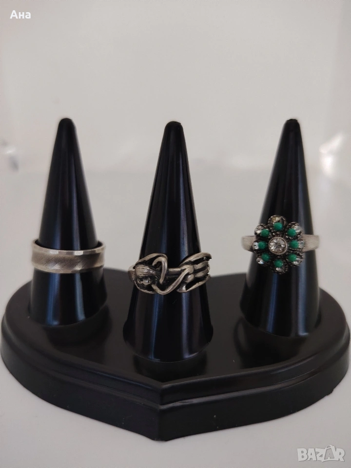 Маркирани сребърни пръстени  Цената е за брой, снимка 1