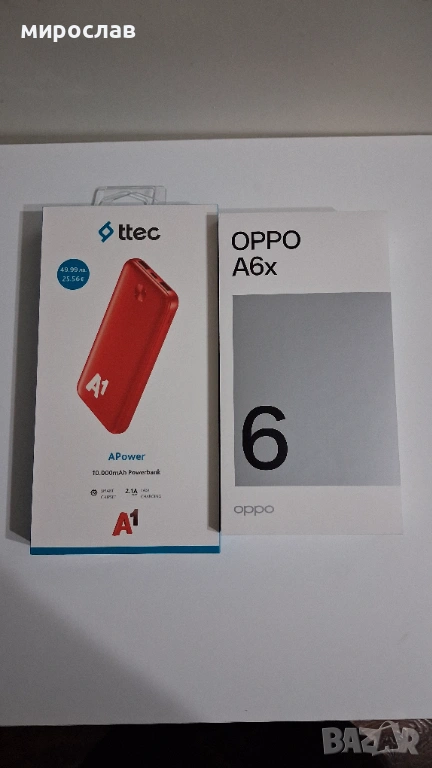 Oppo A6x 128 GB Black Purple, Чисто ново състояние + powerbank , снимка 1