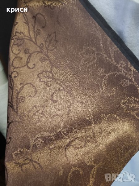 Изкуствена кожа за тапицерия кафява с цветя, снимка 1