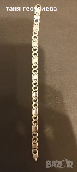 мъжка сребърна гривна , снимка 1